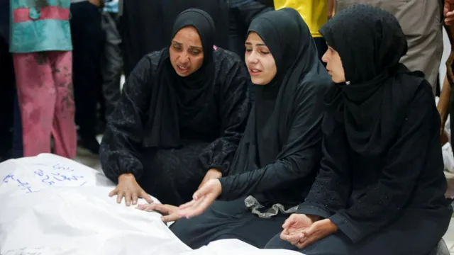 Casualties from the strikes on Jabalia were brought to nearby Indonesian hospital