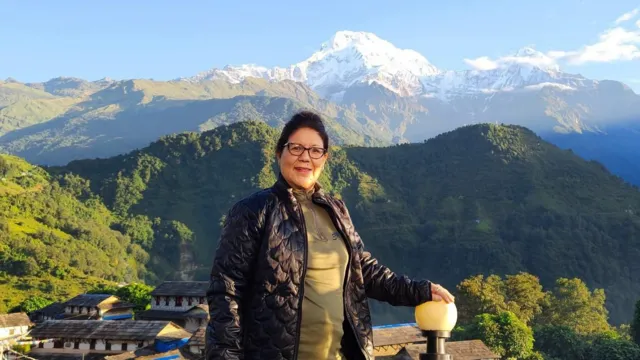 Trekking guide Lucky Chhetri says business is down because of the hazy conditions